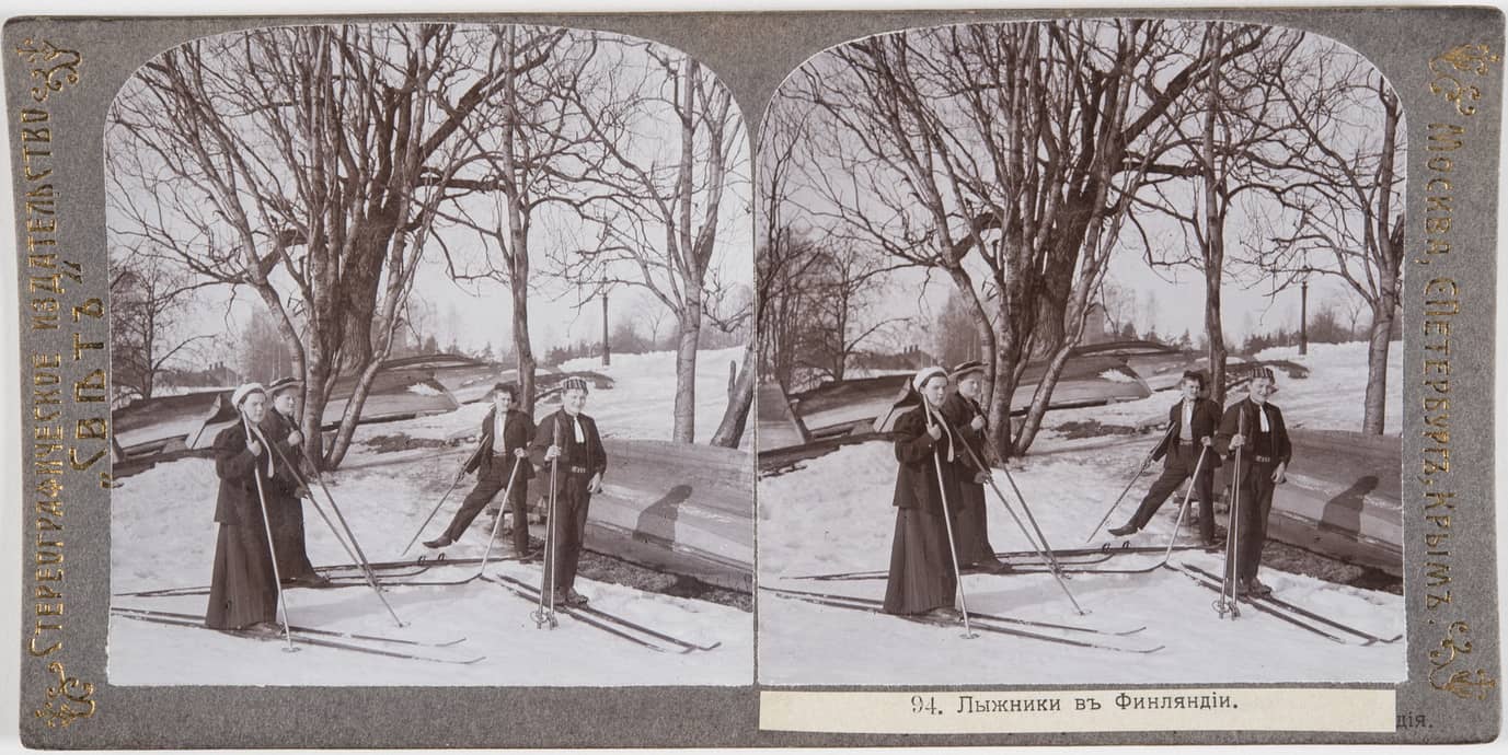 Лыжники. Неизвестный автор, Финляндия, начало 1910-хИздательство "Свет"